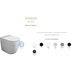 Rimless floor standing toilet bowl, wall or floor outlet, 56x36,5x42 matt white - Vignoni, Simas