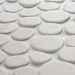 River stones mosaic in quartzite for floor/wall, White 30,5x30,5 cm - Rodano, Boxer