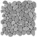 River stones mosaic in recycled glass paste for gray floors and walls, Gray Matt 30,5x30,5 cm - Riviera, Boxer