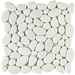 River stones mosaic in recycled vitreous paste for floors and white walls, White Matt 30,5x30,5 cm - Riviera, Boxer