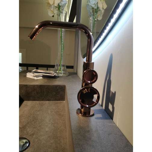 Robinet pour lavabo monotrou sans vidage, rose brillant - Tibò, Geda