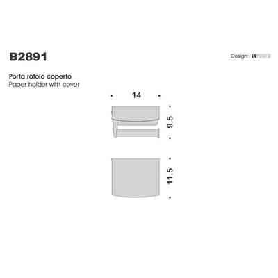 Roll holder with chromed wall cover - Land, Colombo Design