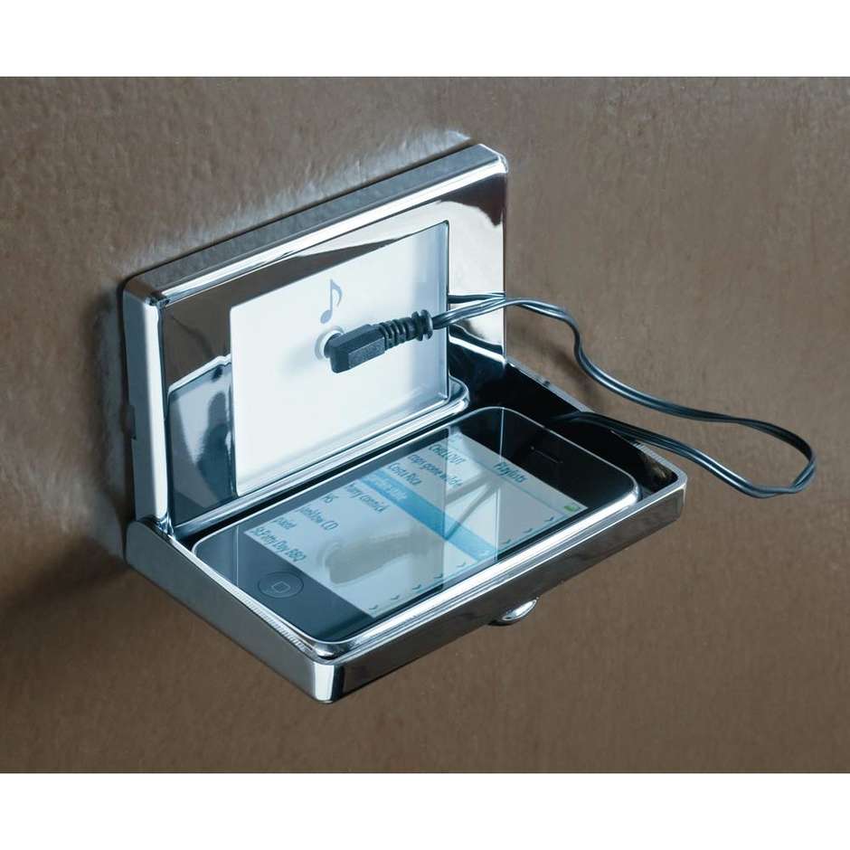 Rotierender Körperduschkopf, 2 Duschstrahlen + Wasserfall, Farbtherapie und Audio - Acquavolo, Bossini