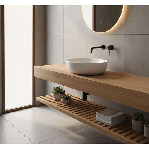 Round countertop ceramic washbasin Ø48 - Cognac COL002 by Artceram