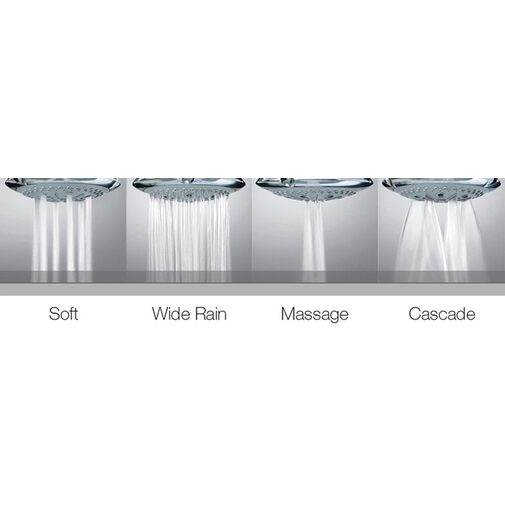 Round shower head 12,1 cm, with 4 jets, universal connection - Ocean, Bossini