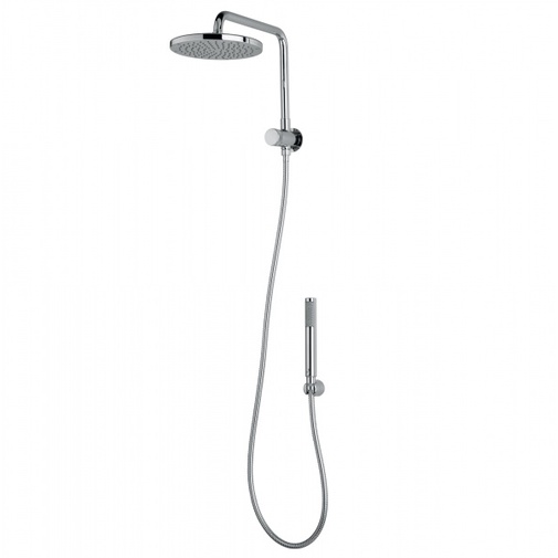 Round shower head 20 cm, with integrated hand shower, chrome - Oki-Renovation, Bossini