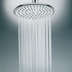 Round shower head diameter 21 cm with soft shapes, with wall arm 30 cm - Agua, Bossini