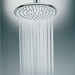 Round shower head diameter 21 cm with soft shapes, with wall arm 35 cm - Agua, Bossini