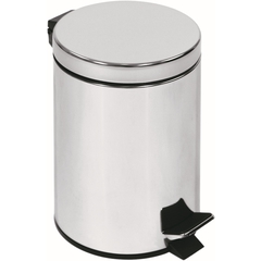 Round toilet paper bin 3lt, chromed steel - Poubelle, Colombo Design