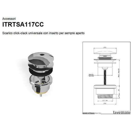 RTSA117 déchets chromés universels