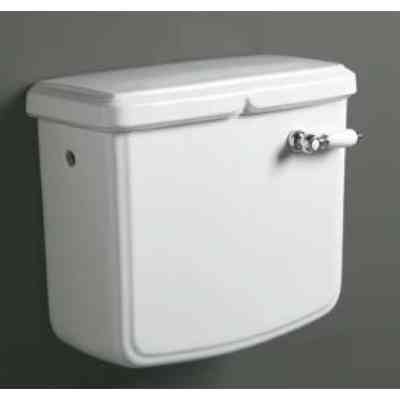 Réservoir à dos avec trou frontal pour vase de style classique en céramique blanche - Arcade, Simas