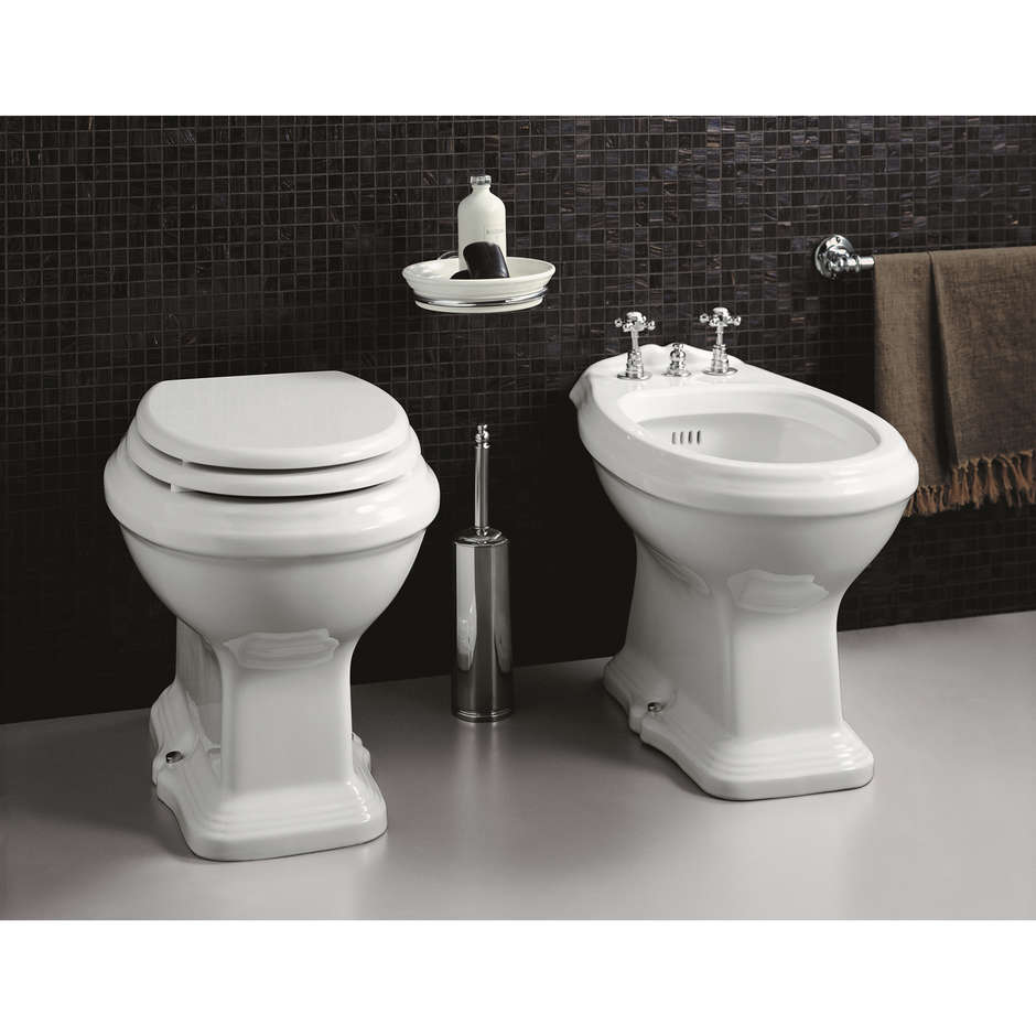 Sanitaires traditionnels à poser au sol : égouttoir au sol, bidet et siège - Arcade, Simas