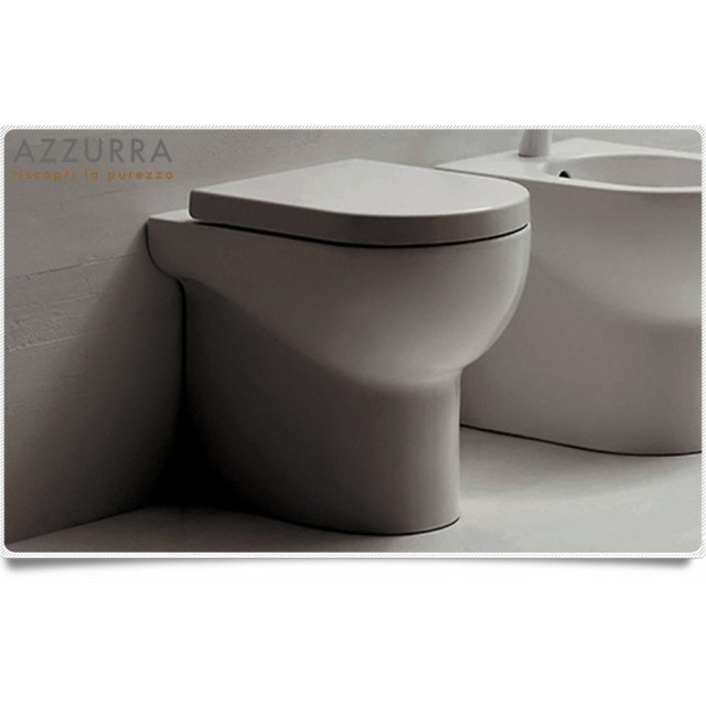 Ceramica Azzurra Serie Nuvola.Sanitari A Terra Filomuro Salvaspazio Stile Moderno Vaso Bidet E Sedile Originale Mini Nuvola Azzurra Ceramica