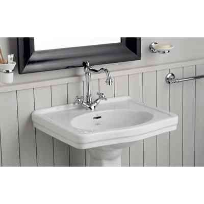 Sanitari Londra Lavabo sospeso 68cm stile old England in ceramica bianca Simas