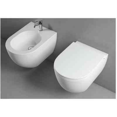 Sanitari sospesi moderni: vaso easy clean, bidet e sedile - Comoda, Azzurra Ceramica