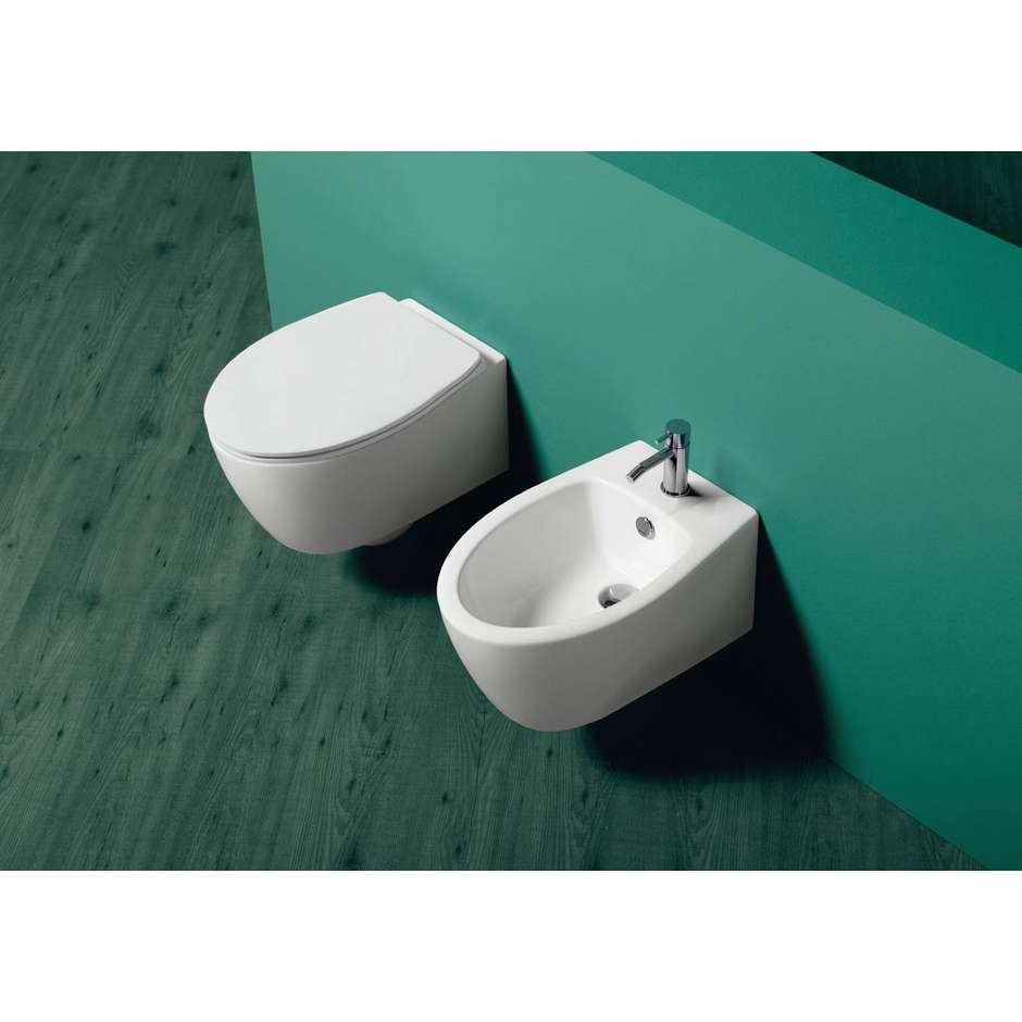 Sanitari sospesi stile moderno: vaso, bidet e sedile - LFT, Simas
