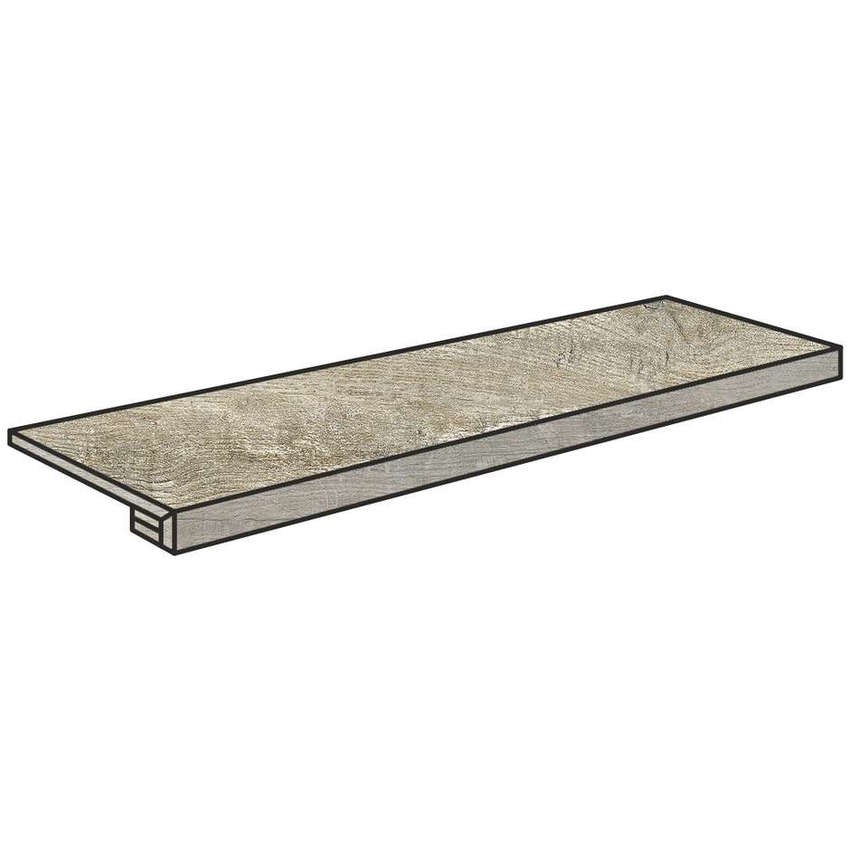 Scalino effetto legno invecchiato Beige 16,4x99,8 cm Costa Retta - Barnwood, Dom Ceramiche