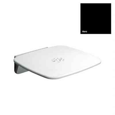 Schwarzer klappbarer Duschsitz mit rutschfestem Sitz, belastbar bis 160 kg - Colombo Design