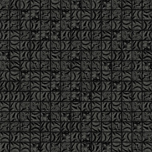 Schwarzes Mosaik aus Glaspaste FL70 - Flow, Bisazza