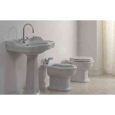 Seat for classic white vase with chromed hinges - Palladio, Sbordoni