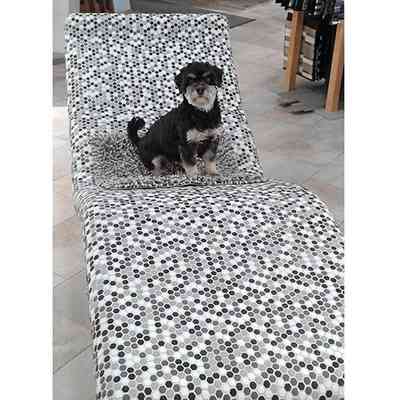 Sechseckige Mosaikfliesen aus recycelter Glaspaste, grau 29,5 x 29 cm, Grey Mix Matt- Hexagon, Boxer