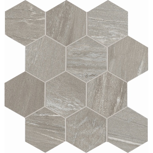 Sechseckiges Feinsteinzeugmosaik aus Esche 35x37,5cm - Comfort S, Dom Ceramiche