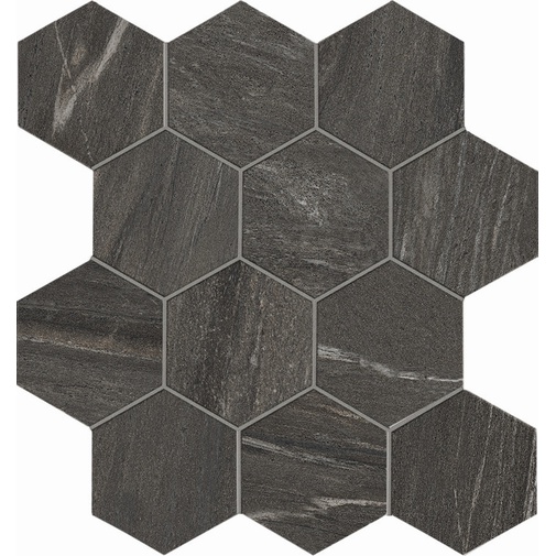 Sechseckiges Mosaik aus Feinsteinzeug, Smoke 35x37,5 cm - Comfort S, Dom Ceramiche