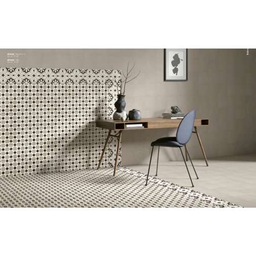 Second choice decorated porcelain stoneware, Beige Nero 5, 20x20 cm - Reverie, Unicom Starker