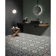 Second choice decorated porcelain stoneware, black 1, 20x20 cm - Reverie, Unicom Starker