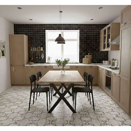 Second choice decorated porcelain stoneware, Gray 6, 20x20 cm - Reverie, Unicom Starker