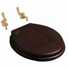 Sedile coprivaso rallentato in legno con cerniere oro - Londra, Simas