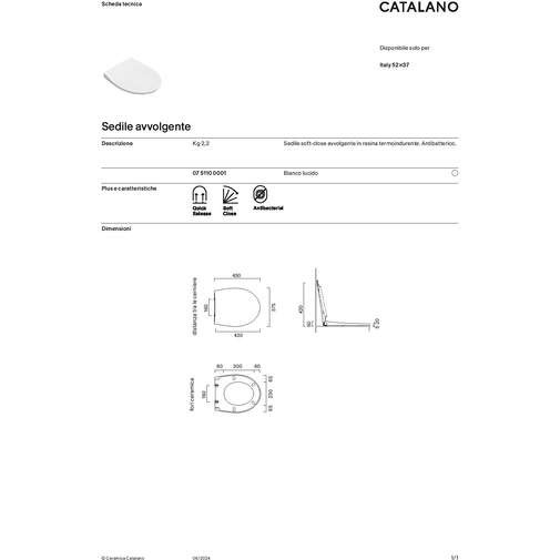 Sedile Frizionato per Vaso Catalano Italy