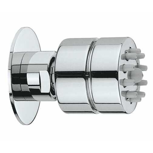 Seitlicher Duschkopf aus gebürstetem Nickel mit Antikalkstein, verstellbar - Tondo Gom, Bossini