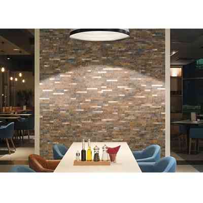 Self-adhesive laminate for wall tiles with stone and aluminum effect, brown Rust 29x29.7 cm - Sticker, Boxer