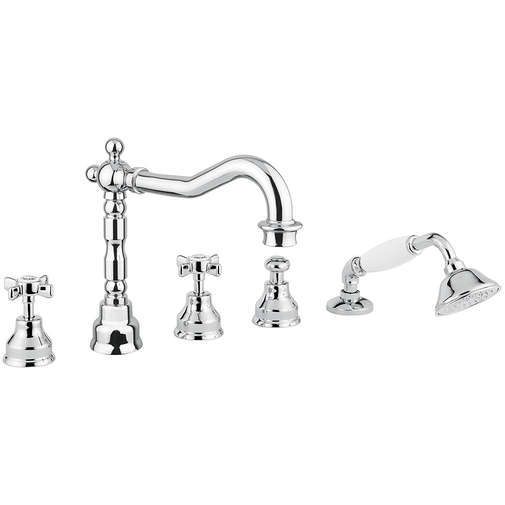 Set de baignoire 5 trous Princeton Bugnatese 880 chromé