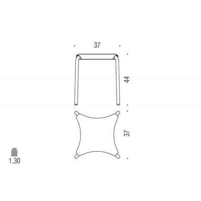 Sgabello da bagno con seduta in Abs e struttura in alluminio - Complementi, Colombo Design 