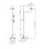 Shower column, hand shower, diverter, Bugnatese Rodos 7347C shower head