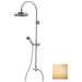 Shower column with 23 cm shower head and sliding handshower, antiqued brass - Retro, Bossini