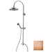 Shower column with 23 cm shower head and sliding handshower, antiqued copper - Retro, Bossini