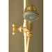 Shower column with 23 cm shower head and sliding handshower, gold - Retro, Bossini