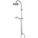 Shower column with sliding rail, 21 cm round shower head, chrome - Liberty, Bossini