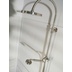 Shower column with sliding rail, diam. 21 cm shower head and taps, chrome - Liberty, Bossini