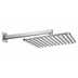 Shower head 28x28 cm, square wall arm 40 cm chrome - Cosmo, Bossini