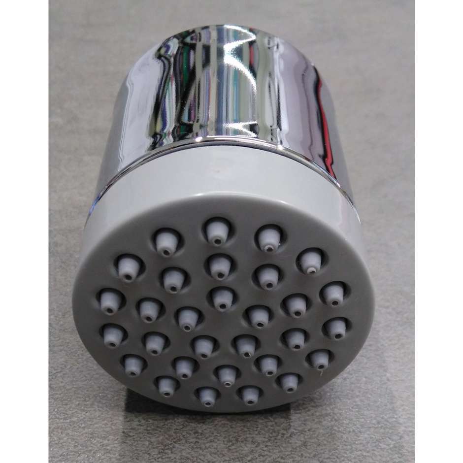 Shower head diam. 5.1 cm, water saving anti-limescale, wall arm 10cm - Frizza, Bossini