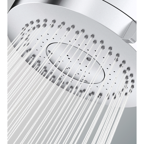 Shower head with 3 jets diam. 10 cm, for low pressure systems, universal connection - Rondo, Bossini