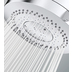 Shower head with 3 jets diam. 10 cm, for low pressure systems, universal connection - Rondo, Bossini