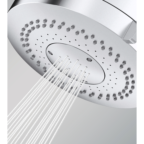 Shower head with 3 jets diam. 10 cm, for low pressure systems, universal connection - Rondo, Bossini