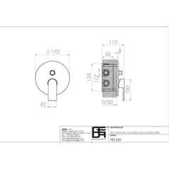 Shower mixer with diverter complete with chromed external part and built-in part - Teo, Geda