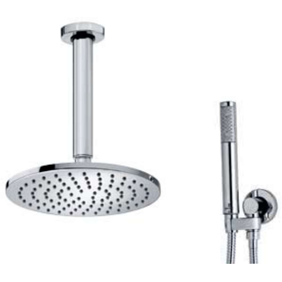 Shower set: 23 cm round ceiling shower head, Shower Concept swivel handshower, Bossini
