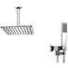 Shower set with 23x23 cm ceiling mounted shower head and swivel hand shower - Shower Concept, Bossini
